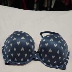 Victoria's Secret Blue Heart Print Bra